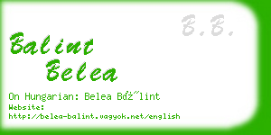 balint belea business card